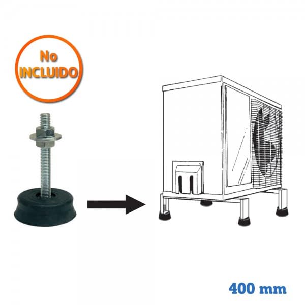 Juego soporte nivelable 400 mm Altura 400