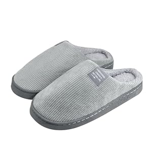 Women Men Plush Soft Slippers Winter Warm Slip On House Shoes Anti-Skid Indoor Outdoor
