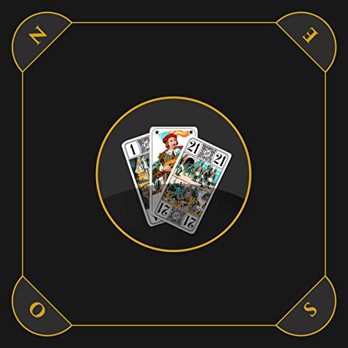 Tapis de Tarot - Gris Brun - 3 Bouts - 60X60 CM. Fabrication FRANÇAISE Cover