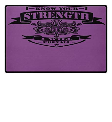 Paillasson Viking Anti-Saleté Violet 60x40 cm Motif Thor Odin Résistant