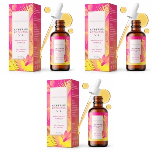 Image of Cyperus Rotundus Oil Hair Removal Spray for Women & Men | Cyprus Cypress Permanent Hair Reduction Oil for Face, Arms, Legs & Body (Pack of 3)