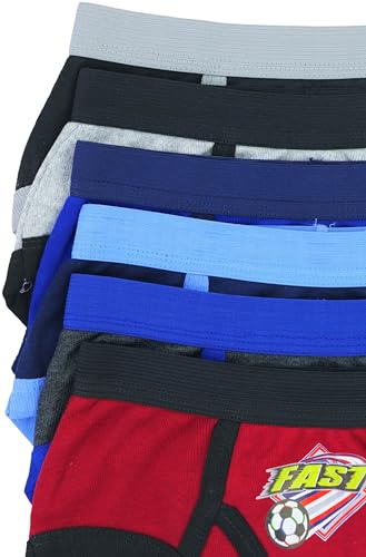 ToBeInStyle Boy’s Pack of 6 Fun Colorblock Comfy Briefs Cotton Bikini Underwear4