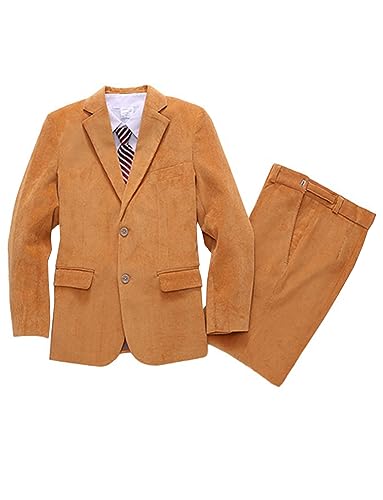 Veste de costume en velours garçon pantalon à deux boutons pour cortège