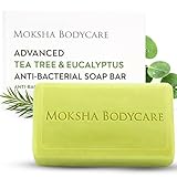 Tea Tree and Eucalyptus Soap Bar - [Made In U.K] Anti Acne Body Wash for Men Women Sensitive Skin Tea Tree Antifungal Soap Mens Face and Body Soap Bar for Acne Spots Blackheads- 100g