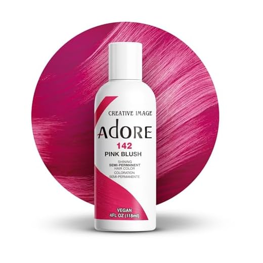 Adore Semi Permanent Hair Color #142 Pink Blush, 4 Fl Oz