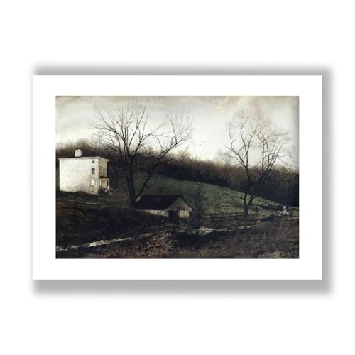 Grande impression d'art Andrew Wyeth Evening At Kuerners poster semi-brillant pour salon
