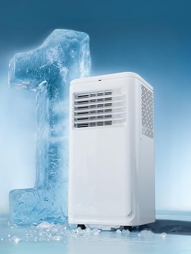 Image of MEPTY Portable Air Conditioners, 6000 BTU Portable AC Unit with Dehumidifier, Sleep Mode, 24H Timer, Cools Room up to 250 sq.ft, Room Air Conditioners with Self-evaporation System for Bedroom