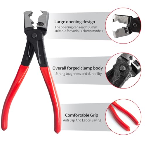 Image of 2 Pieces Electrical Disconnect Pliers for Cars, Car Hose Clamp Pliers and Electrical Connector Separator Tool
