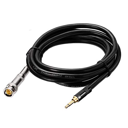 Câble audio coaxial BNC mâle vers jack 3.5 mm mâle mono 1/8 pouce