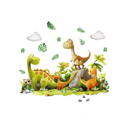 Vinilos decorativos adhesivos vinilo verde dinosaurios para pared