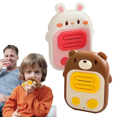 Walkie Talkies para niños, Walkie Talkies para niños,Walkie Talkies con forma de conejo y oso de largo alcance que funcionan con pilas, 2 piezas para niños - Walkies Talkies silenciosos inalámbricos p