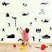 YOYOYU ART HOME DECOR JWH117 Autocollant mural en vinyle pour chambre d'enfant Motif réservoir d'armée, hélicoptère, avion de combat militaire pour adolescents, garçons, chambre d'enfant Noir