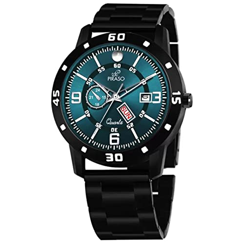 Image of PIRASO Analog Day and Date Working Display MESH Strap Watch for Men & Boys