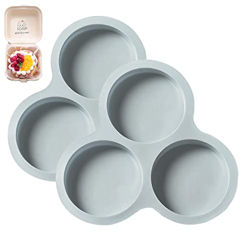 Stronrive 2 Piezas Sartén para Air Fryer, Sartén De Silicona para Air Fryer con 3 Cavidades para Huevos, Molde Reutilizable, Sartén De Silicona para Hamburguesas, Accesorios para Air Fryer