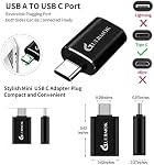 USB C à USB Adaptateur(2 Boîte), USB C Hommes à USB 3.0 Adaptateur féminin, USB Type C à USB OTG pour MacBook Pro iPad iPhone 14 13 12 et autres USBC ou Thunderbolt 4/3 Dispositifs (noir)