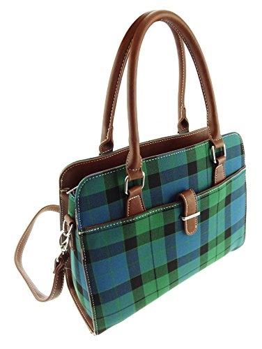Borsa da donna a motivo scozzese, con tracolla, n