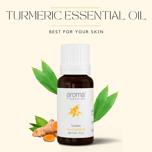 Image of Aroma Treasures 100% Pure Turmeric Essential Oil - Natural Turmeric Oil for Skin, Hair, and Aromatherapy - Therapeutic Grade Turmeric Oil - 10ml