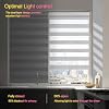 Cortinas Zebra Motorizadas Aprilsmart Sin Perforación (Blackout Total Gris Medio-40) | Compatibles con Apple HomeKit, Alexa y Google Home - Control por Voz y App, Cortina Doble Rollo de Tamaño Personalizado 6
