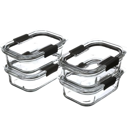 Rubbermaid Brilliance Glass 3.2-Cup Food Storage Container | 4 Pack | Leakproof | Oven-Safe | Meal Prep Containers w/Microwave-Safe Vents by Rubbermaid - Image 6