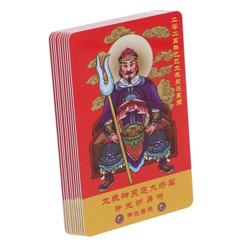 EXQUIMEUBLE 10個年乙巳蛇年太歳護身カード 伝統的風水お守り 平和の加護 軽量携帯可能 幸運招来 風水装飾 コレクター向け