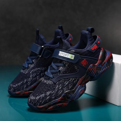 Kids Sneakers Breathable Double Mesh Running Shoes for Tennis Athletic Sports and Gym Activities Ages 5 144