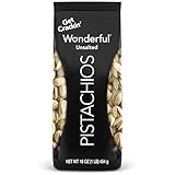 Wonderful Pistachios In-Shell Unsalted Nuts, 16 Ounce Bag, Protein Snacks, Gluten Free, Vegan Snacks, Shelled Pistachios
