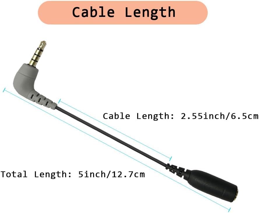 SOTHENG SC4 3.5mm TRS to TRRS Microphone Cable Adaptor, 3 Inches