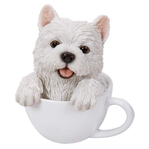 Pacific Giftware Adorable Teacup Pet Pals Puppy Collectible Figurine 5.75 Inches (Westie) #TOP5