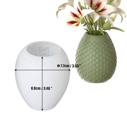 FirstTry Vase Resin Mold I Geometric Pattern Pillar Casting Plaster Silicone Epoxy Candlestick Mould I Succulent Concrete Molds for DIY Handmade Ornament Storage Pen Holder Flowers Pot Home Décor (Scale) - Image 2