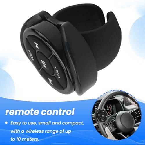 Lobamop Bluetooth ohne Knopf, Multimedia, Fernbedienung, Auto, Motorrad, Fahrrad, Lenkrad, Musik, Fernbedienung für Telefon, Tablet
