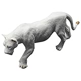 FUNSHOWCASE African Jungle Animals White Lioness Toy Figure Realistic Miniature Height 2.4-inch #1670