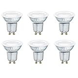 osram led-reflektorlampe gu10 dimmbar superstar par16 / 8w Nicht dimmbar OSRAM LED STAR PAR16 GU10 Strahler 120° 4,3W = 50W 350 lm GERMANY warm white 6er