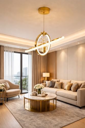 Image of Modern 20006 LED Pendant Chandelier Light | Warm White Decorative Lighting Fixture Contemporary Hanging Lamp | Ideal for Dining Room,Kitchen Island & Hall Living Room,