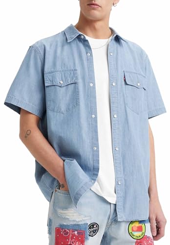 Levi's Herren Ss Relaxed Fit Western Hemd, New Hyde Chambray, S – Ansicht 4