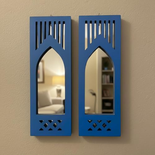 FERROVA Set of 2 Decorative Wall Mirrors, 12 x 4