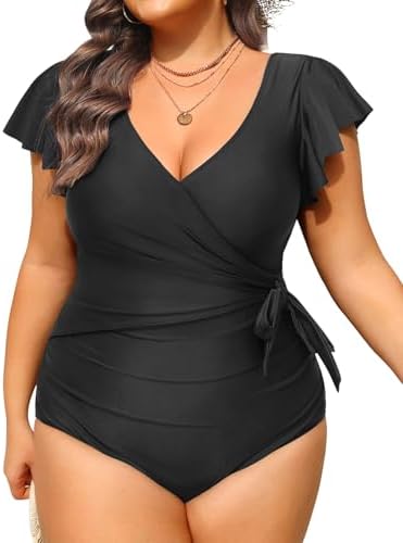 Tempt Me Women Plus Size One Piece Swimsuits - Tummy Control Bath...