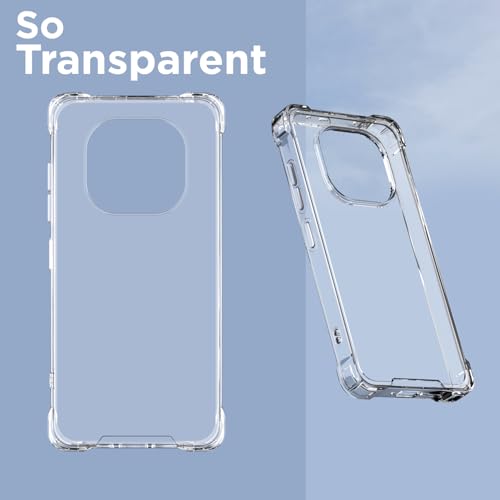 Image of Amazon Basics Back Cover for Oppo F29 5G PC + TPU Clear Transparent Raised Edges Shockproof Protective Phone Bumper Case(Transparent)