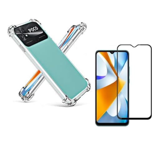 Capa Capinha Anti Impacto + Película de Vidro Temperado 3D Para Poco C40 - (Hard Glass Store)