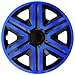 Produktbild Ohmtronixx Action Radkappen 14 Zoll 4er Set, schwarz/blau, Radzierblenden aus ABS Kunststoff
