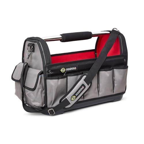 C.K Magma Tote Werkzeugtrage leer Groß 18', Schnellzugriff Werkzeugtasche Elektriker, Wasserdicht Werkzeugkorb, Grosse Werkzeug Tasche, Werkzeugkiste, Werkzeugkoffer Offen, Tool Bag MA2636