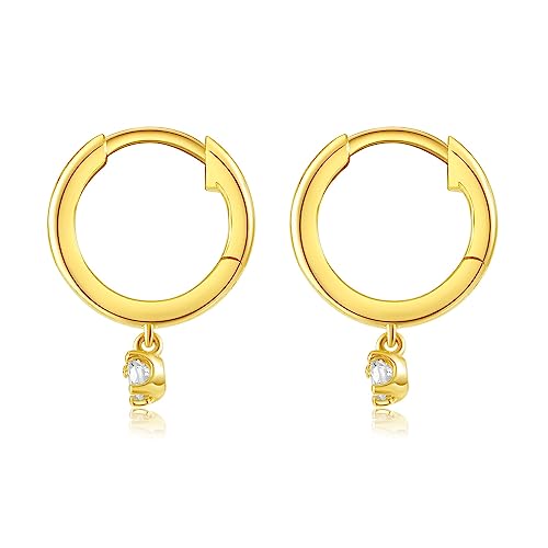 14k Solid Gold Diamond Earrings Series,DEF VS~VVS, No fading, No allergies, Non gold-plating,Lab grown Diamond3