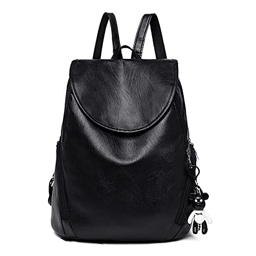 LederleiterEU Damen Rucksack Schultertasche Echtleder - Mehrere Aufteilungen - Vintage Look - Premium Büffelleder - Freizeit Shopping Uni Schule Cover