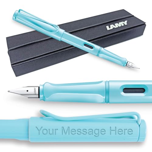 Lamy Safari Füllfederhalter Special Edition 2023 AquaSky blau Mittlere Feder + Gravur + Geschenkbox