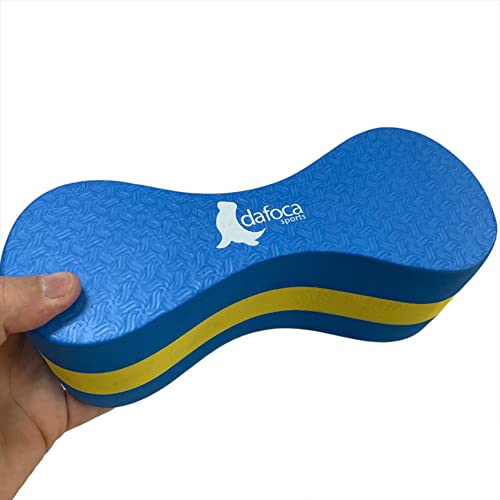 Kit Para Natação Prancha Pequena 34cm Azul + Polibóia Flutuador Dafoca Sports