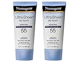 Neutrogena Ultra Sheer Dry-Touch Sunscreen, SPF 55, 3 Ounces (Pack of 2)