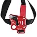 equlup Climbing Foot Ascender, Aviation Aluminum Left Right Foot Outdoor Rock Climbing Mountaineering Foot Ascender Riser Anti Drop Protector Equipment Accessory (Right Foot Ascender/red)