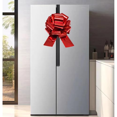 Image of 14 Inch Big red Bow,1Pcs Big Bow for Present,Big Gift Bow for appliances,Bikes,Table Decorations and Party Events (Red)