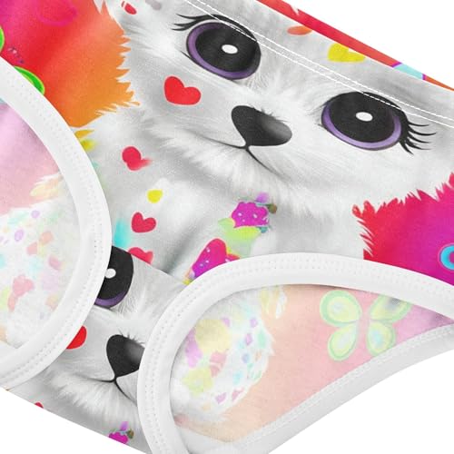 Cute Puppy Dog Print Pink Toddler Underwear Floral 2t Cotton Panties Little Girl Fancy Briefs Undies Kids4