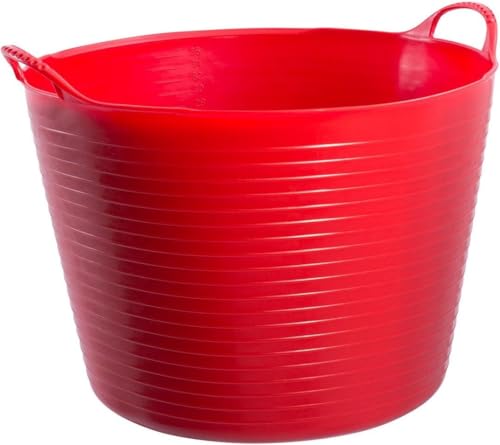 Red Gorilla Large Flexible Plastic Tub Toy Storage Laundry Gardening & More 38 Liter/10 Gallon Red