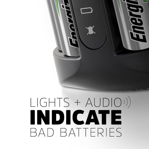 Image of Energizer Recharge Pro Rechargeable AAA and AA Battery Charger With 4 NiMh Rechargeable AA Batteries, Provides a Full Charge in 3 Hours